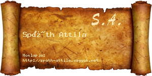 Spáth Attila névjegykártya