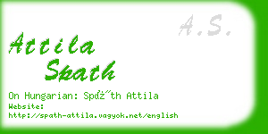 attila spath business card